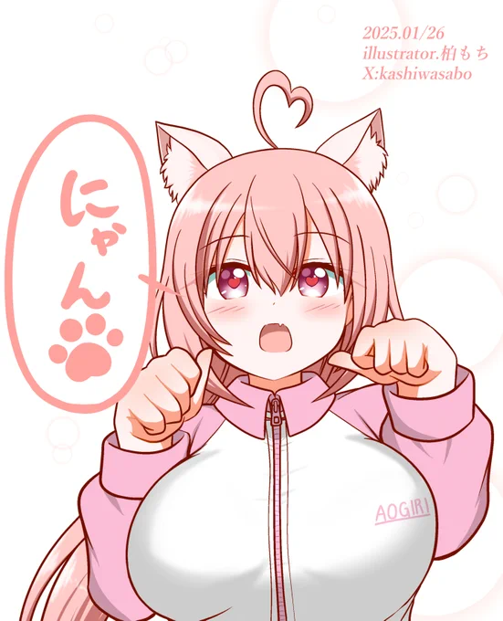 今日は猫の日ということで、最近(?)描いた猫耳#ちよ個展#アトりえる#あおぎり高校美術部 