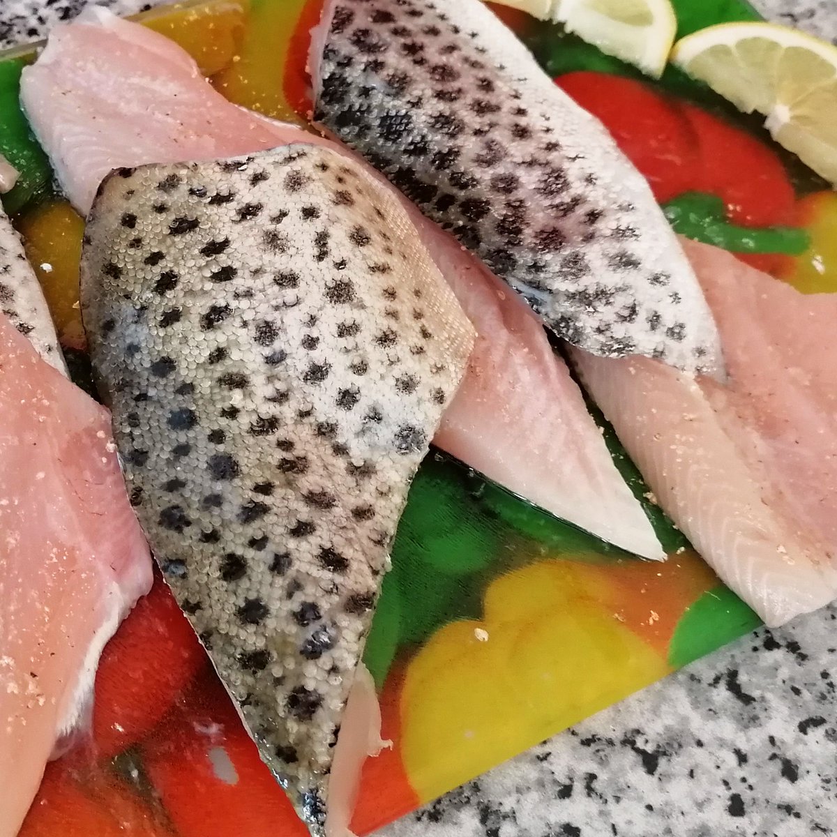 MikeKocht's tweet photo. Altbewährte #Fisch Küche heute, wenn auch mit "Ersatzprodukten"
#Saibling gab der Markt gestern her.
#Blitva (heißt ja #Mangold) diesmal aber mit #Spinat
Schmeckt aber "trotzdem" ;-)
https://t.co/59UrJ2MsBB https://t.co/A8trUvBgi6