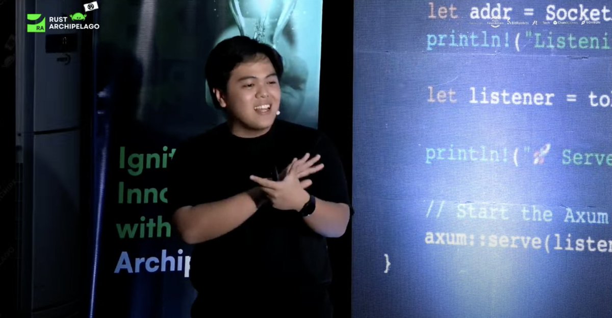 _ardata_'s tweet image. 📷 @_ardata_  is live at Rust Archipelago—bringing cutting-edge solutions to the forefront.

One of our developers, Dan is leading a breakout activity of Rust now! 

Watch here: youtube.com/live/KUjJJDyxZ…

#RustArchipelago #ChainAcademy