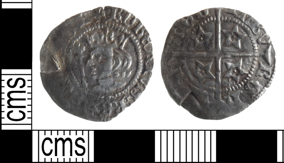 The reign of Robert II begins #OnThisDay in 1371. Robert was the first monarch of House of Stewart in Scotland. Pictured is a penny of Robert II minted in Edinburgh. (Image: Portable Antiquities Scheme CC BY-SA 4.0).