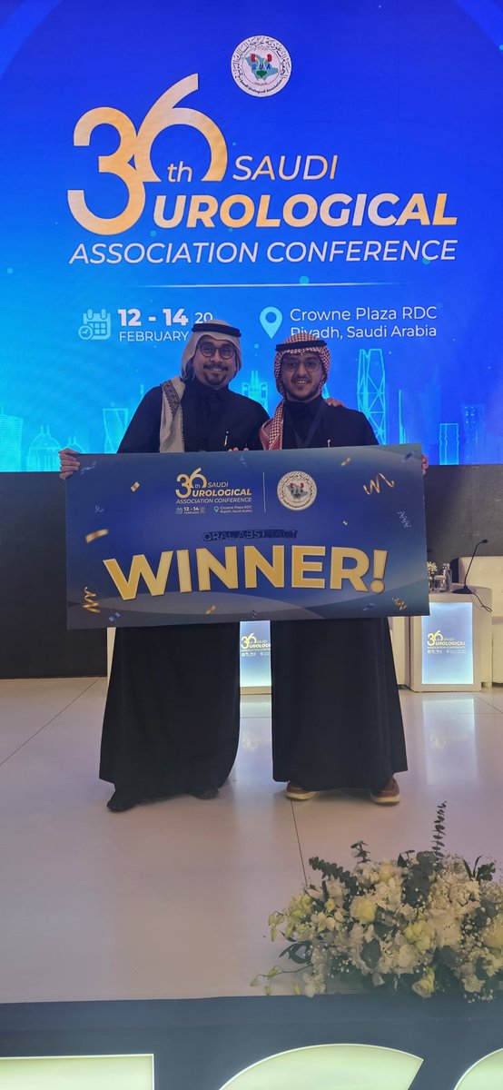 dr_alsabban's tweet photo. I am incredibly proud of my residents. @AmmarALmahnashi , PGY4, secured first place and @ahmad7ar, PGY5, achieved third place in the residents' knowledge competition at the SUA meeting, outscoring peers from across Saudi Arabia https://t.co/cTX7E4CChJ