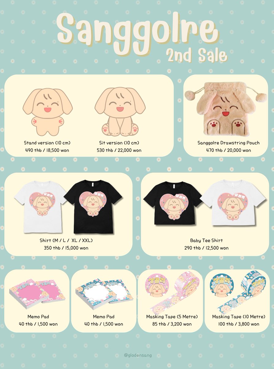 [INA GO PO 🇮🇩]

✨️ SANGYEON GOODS <a href="/glodensang/">상골리</a>

📍Bogor

📅 9 Maret

⚠️ price will be decrease if filled by 3 slot
✅️ cargotax
✅ BNI/Seabank/BLU BCA/e-wallet/QRIS/paylater/cicilan
✅ 🍊 available (COD Available on weekend: Kota-Dramaga)

⚠️💰 PRICE AND DETAILS ON THREAD