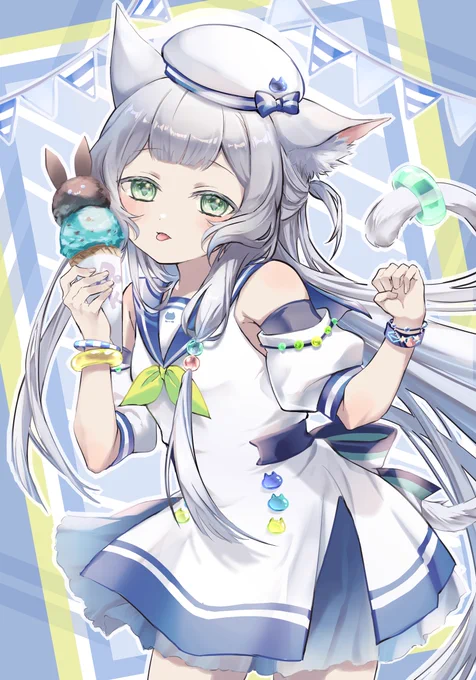 猫の日なので推しフェリーンFA再掲GGちゃん &amp; ロスモンティス#アークナイツ #Arknights 