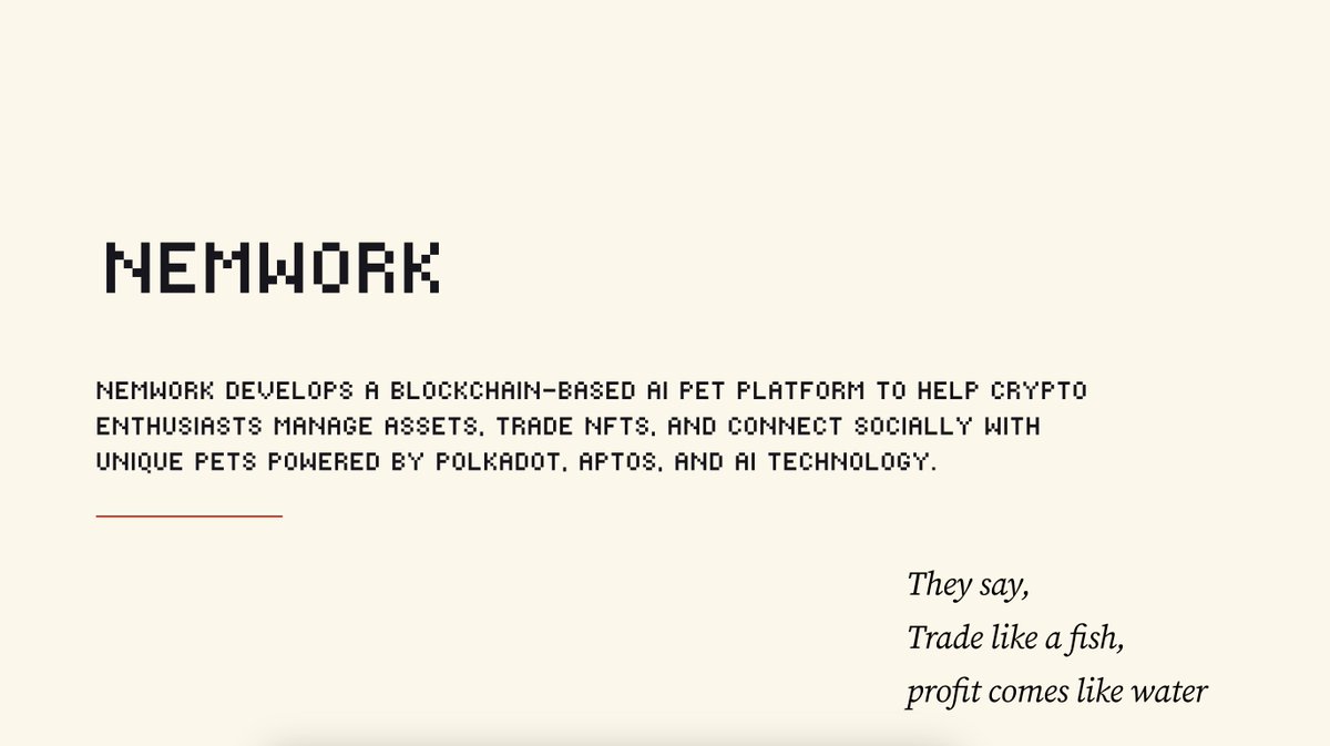 easya_app's tweet image. 🏅 Remember Nintendogs? We used to play that game nonstop!
Nemwork is building the web3 equivalent for digital pets. Take your NFT pets to meet each other and get social all on @Polkadot 🐶