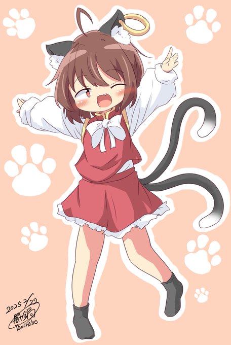 #猫の日2025 
デフォルメちぇえええええええんっ!!!🐱 