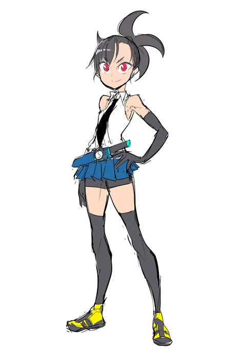 #忍者の日なのでニンジャを貼る だいぶ前に描いた変身忍者ヒロイン 