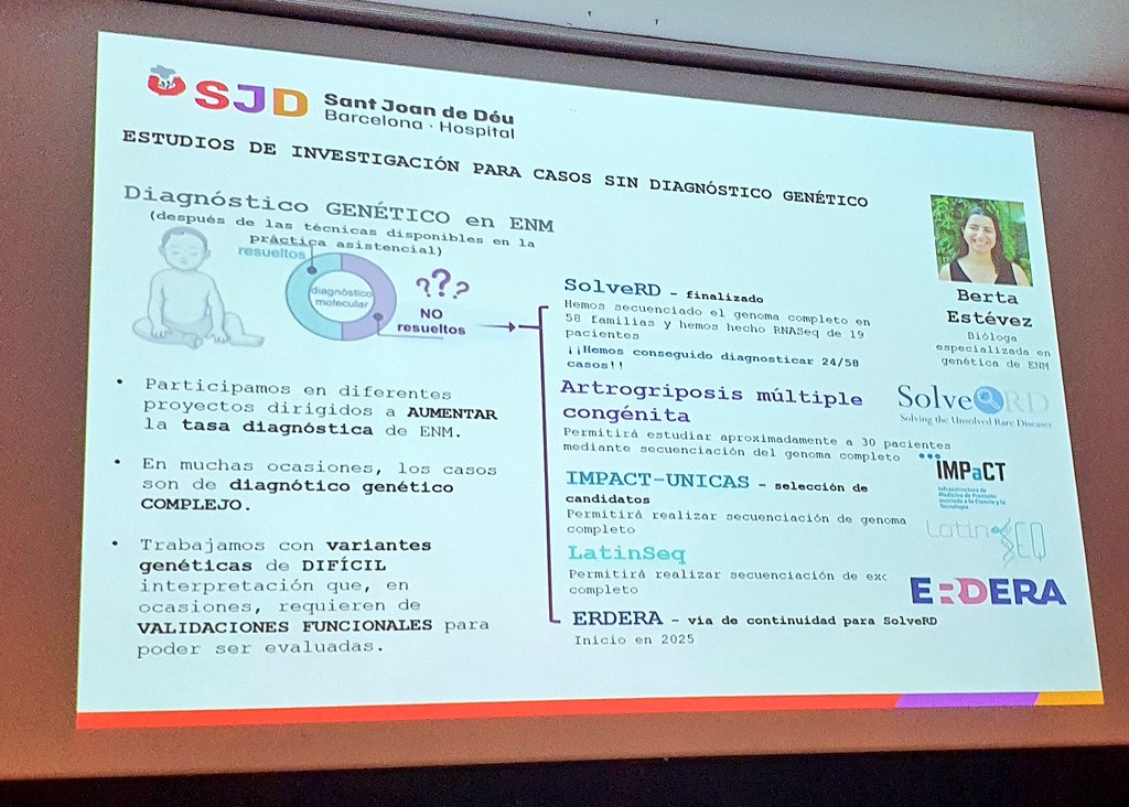 🔬🧬Aquesta ponència em toca molt.
El Dr. Natera explica com una anàlisi genètica innovadora diagnostica amb èxit 24 infants amb malalties neuromusculars.
Un d'ells és el Martí.❤
Fonamental la implicació del Dr. Natera , <a href="/SJD_NMuscular/">SJDNeuromusculares</a>, en especial de la biòloga <a href="/Bertaestevez_/">Berta</a>