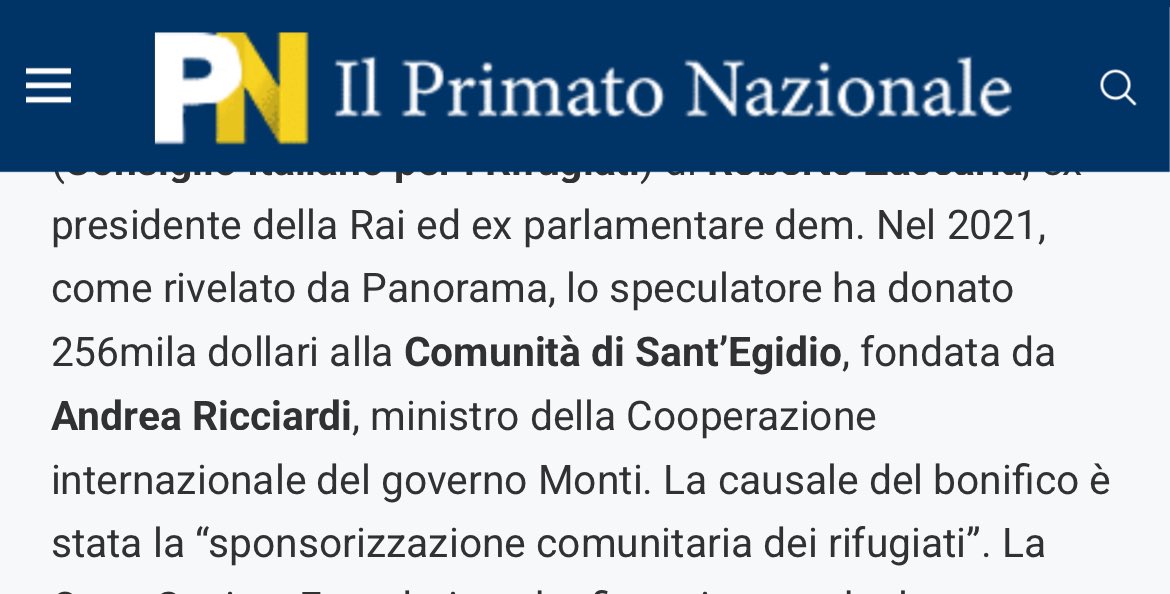 fratotolo2's tweet photo. Quindi, la potentissima Comunità di Sant’Egidio, la quale ha espresso un ministro (governo Monti) e un viceministro (governi Renzi e Gentiloni), ha ricevuto finanziamenti dalla fondazione di Soros, dall’#USAID e pure da Bill Gates. 

Sant’Egidio è anche il promotore dei corridoi umanitari dalla Libia e dal Libano. Come se mancassero immigrati in Italia… 
@LaVeritaWeb
