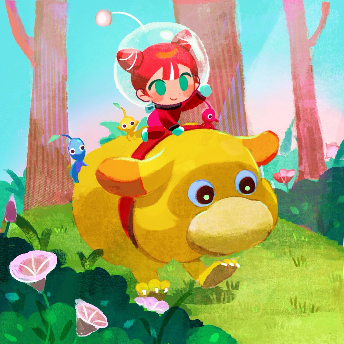 Playing pikmin for the first time #pikmin