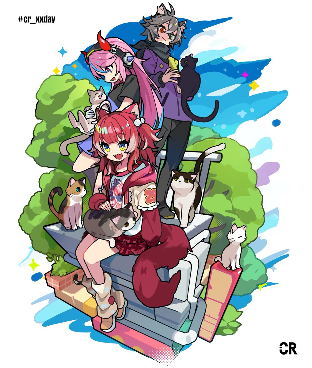 2/22『猫の日』 Illustration : くるみつ @krkrkr32 #CR_xxday #猫の日
