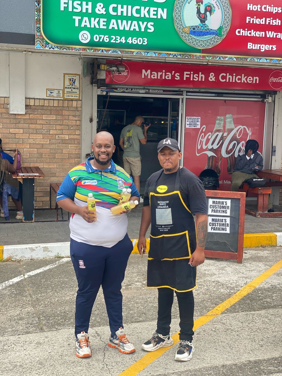 lebron_griffin's tweet photo. Yesterday …we delivered for a brand new client in East London , which is Maria’s Fish &amp; Chicken in Berea . 

If you’re in the area , do get yourself a bottle of 500ml @ColdBrew_Ginger  for only R16  .

#ColdBrew https://t.co/KPywkHM84z