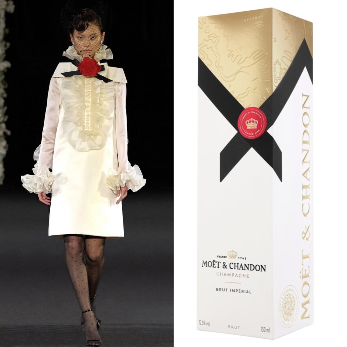 VESASILVER's tweet image. Moet &amp;amp; Chandon and Richard Quinn SS25
#moetandchandon #richardquinn