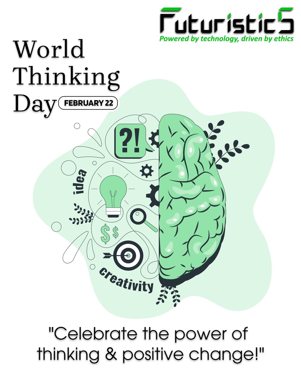 Futuristic5 IT Solutions (@_futuristic5) on Twitter photo Celebrate the power of thought and reflection this #WorldThinkingDay! π§ π‘
Need expert #design and #development? Contact us at hello@futuristic5.com
#Futuristic5 #India #Pune #ITServices #Technology #ThinkingDay #Innovate #Inspire #Creativity #Leadership #BigIdeas Celebrate the power of thought and reflection this #WorldThinkingDay! π§ π‘
Need expert #design and #development? Contact us at hello@futuristic5.com
#Futuristic5 #India #Pune #ITServices #Technology #ThinkingDay #Innovate #Inspire #Creativity #Leadership #BigIdeas