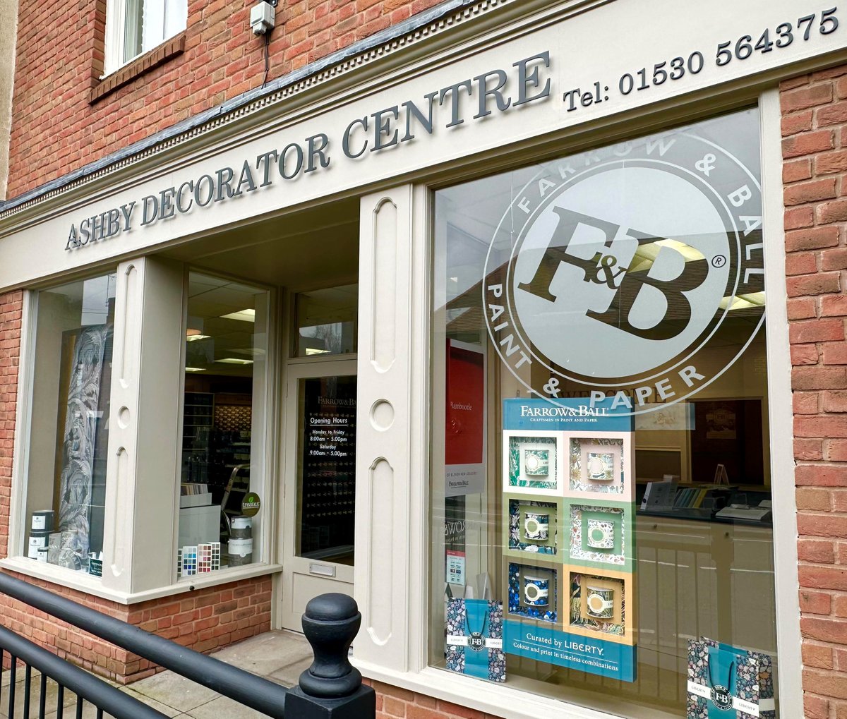 AshbyDecCentre's tweet image. We're open today 9 - 5 for all your #decorating needs.

Highest quality, long lasting #paints and #wallpapers to suit all styles, homes and budgets.

Huge stocks of Farrow and Ball, Little Greene, Paint Library, Fenwick and Tilbrook paints and more.

#ashby #ashbydelazouch #decor