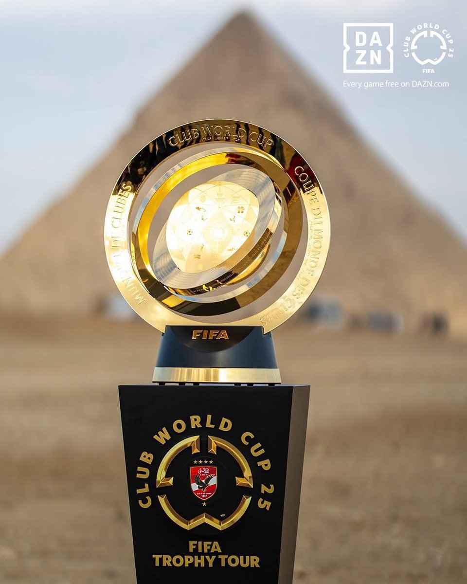 Game_Time10's tweet photo. FIFA Club World trophy was in Africa and it tour in this country:

• South Africa 🇿🇦
• Tunisia 🇹🇳 
• Egypt 🇪🇬

Note: The trophy couldn't go to Morocco 🇲🇦, Wydad Athletic Club asked FIFA to postpone. 

#FIFAWCQ 
#AfricanFootball 
#GameTime https://t.co/Ya2GJNUD57