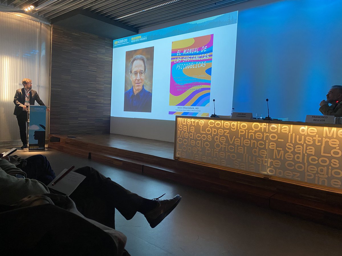 Sociedad de Psiquiatría de la Comunidad Valenciana (@spcv_info) on Twitter photo Iniciamos el último turno de ponencias, con la intervención del Dr. Jon Iñaki Etxandia ofreciendo un recorrido por los Nuevos Horizontes de la Psicofarmacologia.
Del Litio, la TEC o la Clozapina hasta el resurgir de las terapias psicodélicas.
<a href="/SEPD_es/">Patología Dual</a> <a href="/SEPsiq/">SEPSM</a> <a href="/GVAclinic/">Hospital Clínic de València</a> <a href="/IICOMV/">Colegio de Médicos de Valencia</a> Iniciamos el último turno de ponencias, con la intervención del Dr. Jon Iñaki Etxandia ofreciendo un recorrido por los Nuevos Horizontes de la Psicofarmacologia.
Del Litio, la TEC o la Clozapina hasta el resurgir de las terapias psicodélicas.
<a href="/SEPD_es/">Patología Dual</a> <a href="/SEPsiq/">SEPSM</a> <a href="/GVAclinic/">Hospital Clínic de València</a> <a href="/IICOMV/">Colegio de Médicos de Valencia</a>