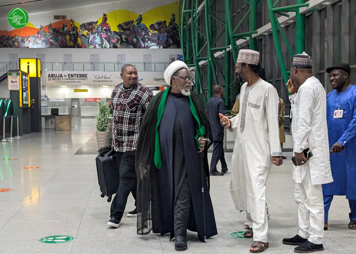 SZakzakyOffice's tweet photo. Leader Sayyid Ibraheem Zakzaky (H) departed for Beirut, Lebanon, to participate in the funeral prayers for the martyred leaders, Sayyid Hassan Nasrallah and Sayyid Hashim Safieddeen.

23/Sha'aban/1446
22/February/2025 https://t.co/r2dHbYAc79
