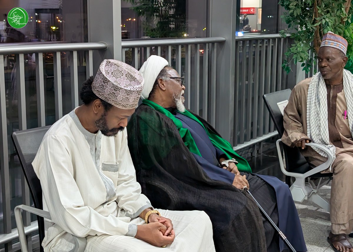 Leader Sayyid Ibraheem Zakzaky (H) departed for Beirut, Lebanon, to participate in the funeral prayers for the martyred leaders, Sayyid Hassan Nasrallah and Sayyid Hashim Safieddeen.

23/Sha'aban/1446
22/February/2025