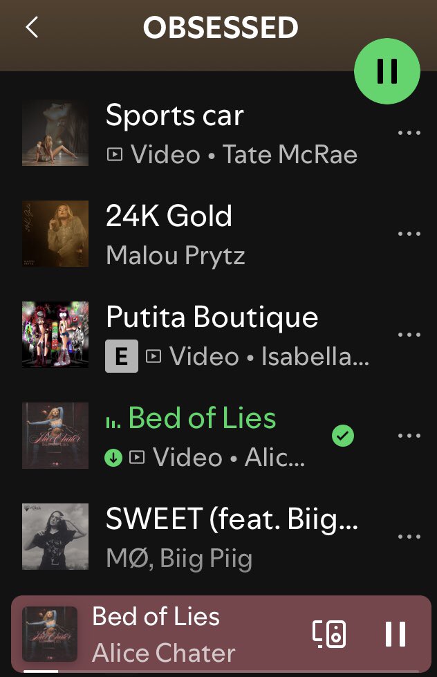 Bed of Lies - still streaming. Have a good weekend! 🎶