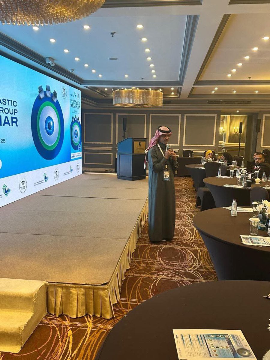SaudiOphtha's tweet photo. اختتمت المجموعة السعودية لجراحات تجميل العين ندوتها العلمية بجدة بمشاركة أ.د. عادل السحيباني نائب رئيس المجموعة ونسقتها د سمية الحنفي بمشاركة ١٠ متحدثين تناولوا حالات صعبة وحلولها في عمليات تجميل العين قدمت المجموعة الشكر للمتحدثين والمشاركين بحضور ١٠٠ متخصص وألف تابعوها افتراضيا https://t.co/cE4QfBw5Nm