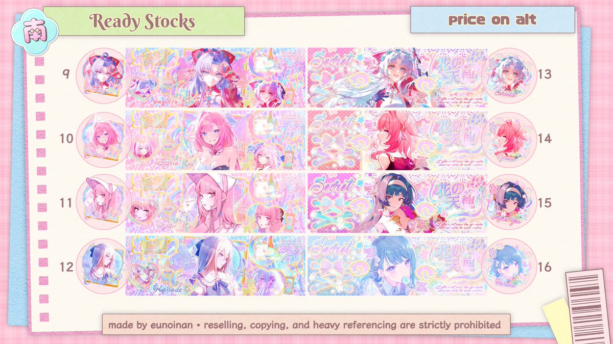 eunoinan's tweet photo. Alow, Nan ada 48 ready stocks layout genshin, HSR, HI3, wuwa dan ZZZ nih yg bisa dibook (+2K) jam 18.30 WIB atau tanpa fee pukul 23.30 WIB. Payment QRIS only yaa. Sebelum jajan boleh disimak dulu thread ini, tysm! 

(4/6) 

#zonauang #zonajajan #zonaba https://t.co/CD5av1AzFB