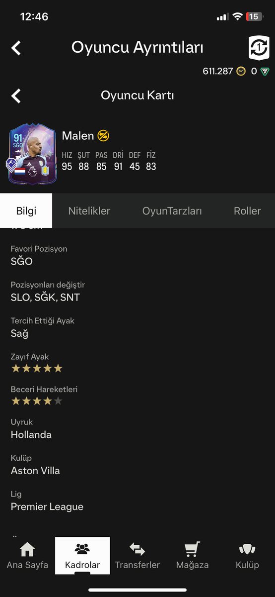 kadroya öneri yaparmısınız bide bu maleni nasıl oynatabilirim