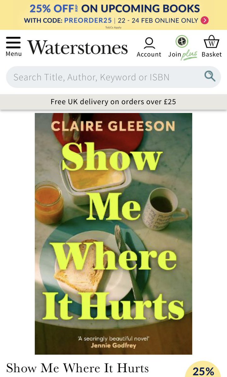 Book lovers! Waterstones.com has a fantastic pre-order promotion this weekend (Sat-Mon), with 25% off a range of upcoming books (including mine!). A pre-order is like a little gift for FutureYou (and they make a huge difference to authors). Use code PREORDER25 #WPreorder