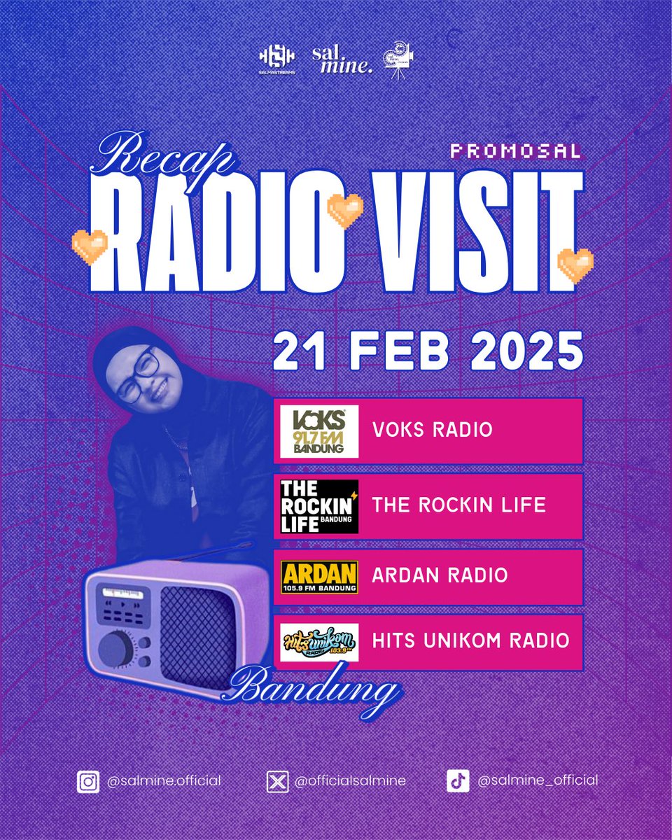 OfficialSalmine's tweet photo. recap keseruan visit radio salma dan salmine di bandung https://t.co/TKvathv48i