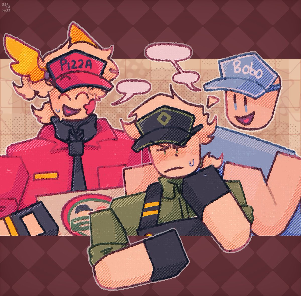 aceberry_ppt's tweet image. Backward Cap Trio? Nope, it&apos;s Visor Trio!

#roblox #robloxart #robloxevade #forsakenroblox #homicidalporkchops #gasa4 #getasnackat4am