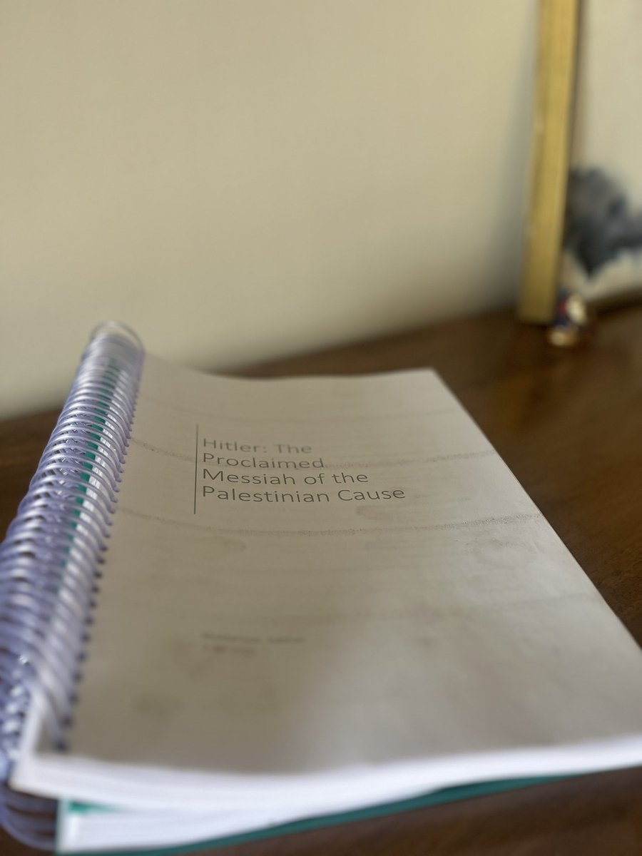 Aabhas24's tweet photo. The myth crumbles—Hitler: The Proclaimed Messiah of the Palestinian Cause.

A colossal undertaking—700 pages, 2 lakh words, and 1,000 sources spanning German, British, and American archives.

With the grace of Bhagwan Shri Ram, the blessings of my elders, and your unwavering support, the draft manuscript is complete. Pre-orders open soon.

A special thanks to @ImranKhanPTI—his 2017 tweet linking #Hindutva to Nazism set me on this path. The vitriol spread by his ilk, echoed by many even in India, pushed me deeper into the labyrinth of Nazi and Fascist connections. What I unearthed was the exact opposite of their claims.

Hitler was venerated in the Arab world, hailed as an Imam, a Prophet, a savior. He clasped hands with Arab leaders, conspiring to exterminate Jews in Palestine. Nazism and Fascism were not just European ideologies—they became the fertile ground from which the Muslim Brotherhood, Qutubism, Al-Qaeda, Hamas, Hezbollah, ISIS, and other terror outfits sprouted.

But the deeper I dug, the clearer a forgotten truth became—Palestine, through the tides of time, has always been Jewish land. Empires rose and fell, conquerors came and went, but the Jewish claim to the land remained unbroken, etched in history like an unyielding script on ancient stone.

This book unveils it all. Stay tuned.