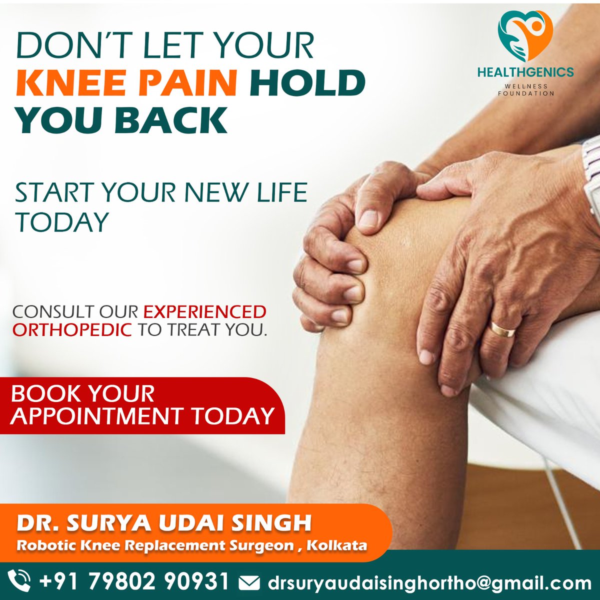 DrSUSinghNH's tweet photo. 𝐃𝐨𝐧'𝐭 𝐥𝐞𝐭 𝐤𝐧𝐞𝐞 𝐩𝐚𝐢𝐧 𝐥𝐢𝐦𝐢𝐭 𝐲𝐨𝐮𝐫 𝐝𝐚𝐢𝐥𝐲 𝐚𝐜𝐭𝐢𝐯𝐢𝐭𝐢𝐞𝐬 𝐚𝐧𝐝 𝐡𝐨𝐥𝐝 𝐲𝐨𝐮 𝐛𝐚𝐜𝐤 𝐟𝐫𝐨𝐦 𝐭𝐡𝐞 𝐥𝐢𝐟𝐞 𝐲𝐨𝐮 𝐥𝐨𝐯𝐞. 𝐒𝐭𝐚𝐫𝐭 𝐲𝐨𝐮𝐫 𝐧𝐞𝐰 𝐥𝐢𝐟𝐞 𝐭𝐨𝐝𝐚𝐲—𝐛𝐨𝐨𝐤 𝐲𝐨𝐮𝐫 𝐚𝐩𝐩𝐨𝐢𝐧𝐭𝐦𝐞𝐧𝐭 𝐧𝐨𝐰.
#OrthopedicDoctor https://t.co/izQBtRyta8