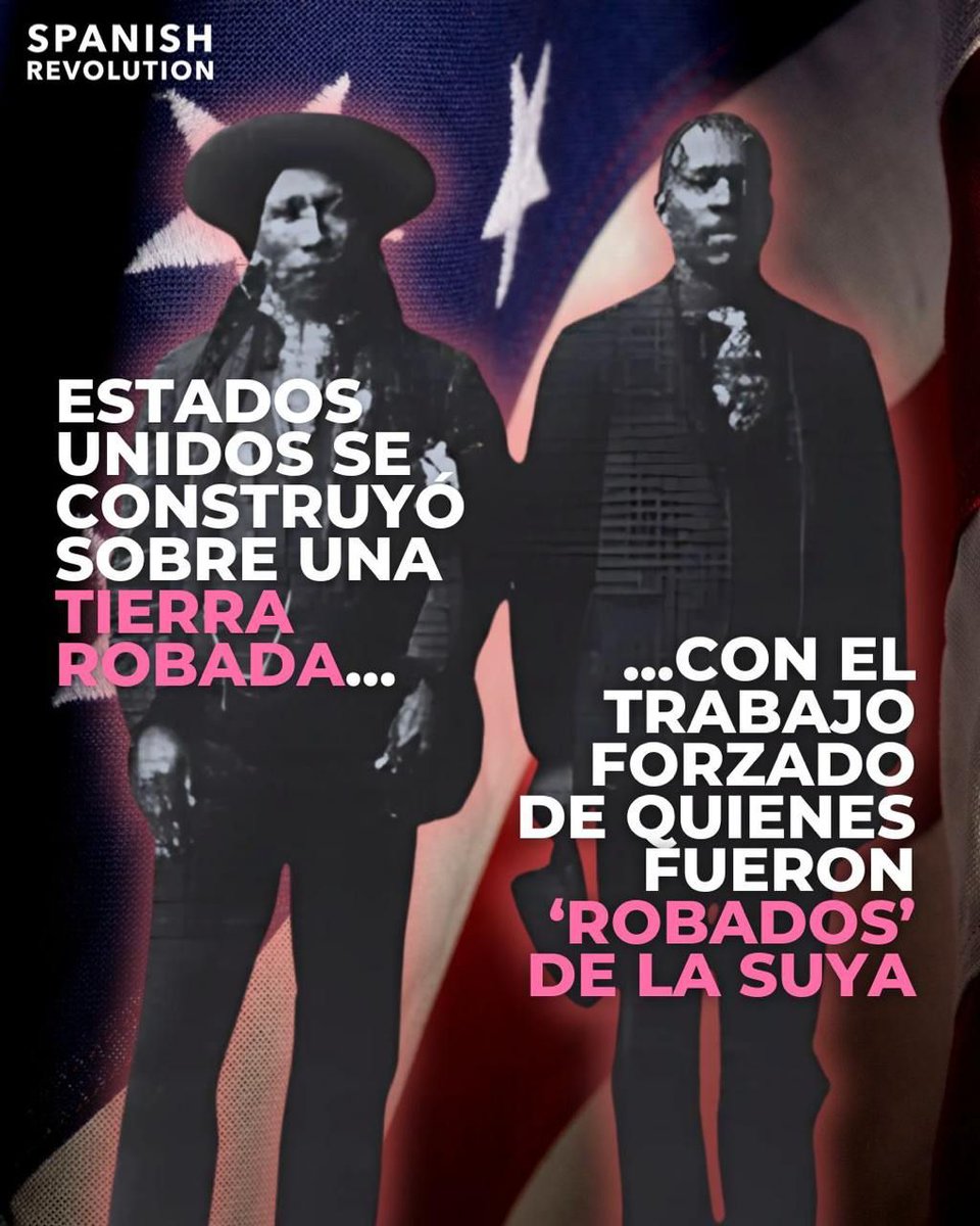 Spanish_Revo's tweet photo. Estados Unidos no se construyó con esfuerzo y mérito, sino con saqueo y esclavitud. Se erigió sobre tierras robadas a sangre y fuego, masacrando pueblos enteros y borrando civilizaciones enteras del mapa. https://t.co/Vmdnn0Wa15