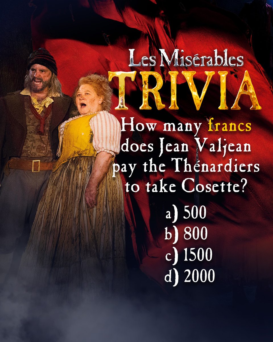 Think you know the answer? 🤔 ⬇️ #LesMiz