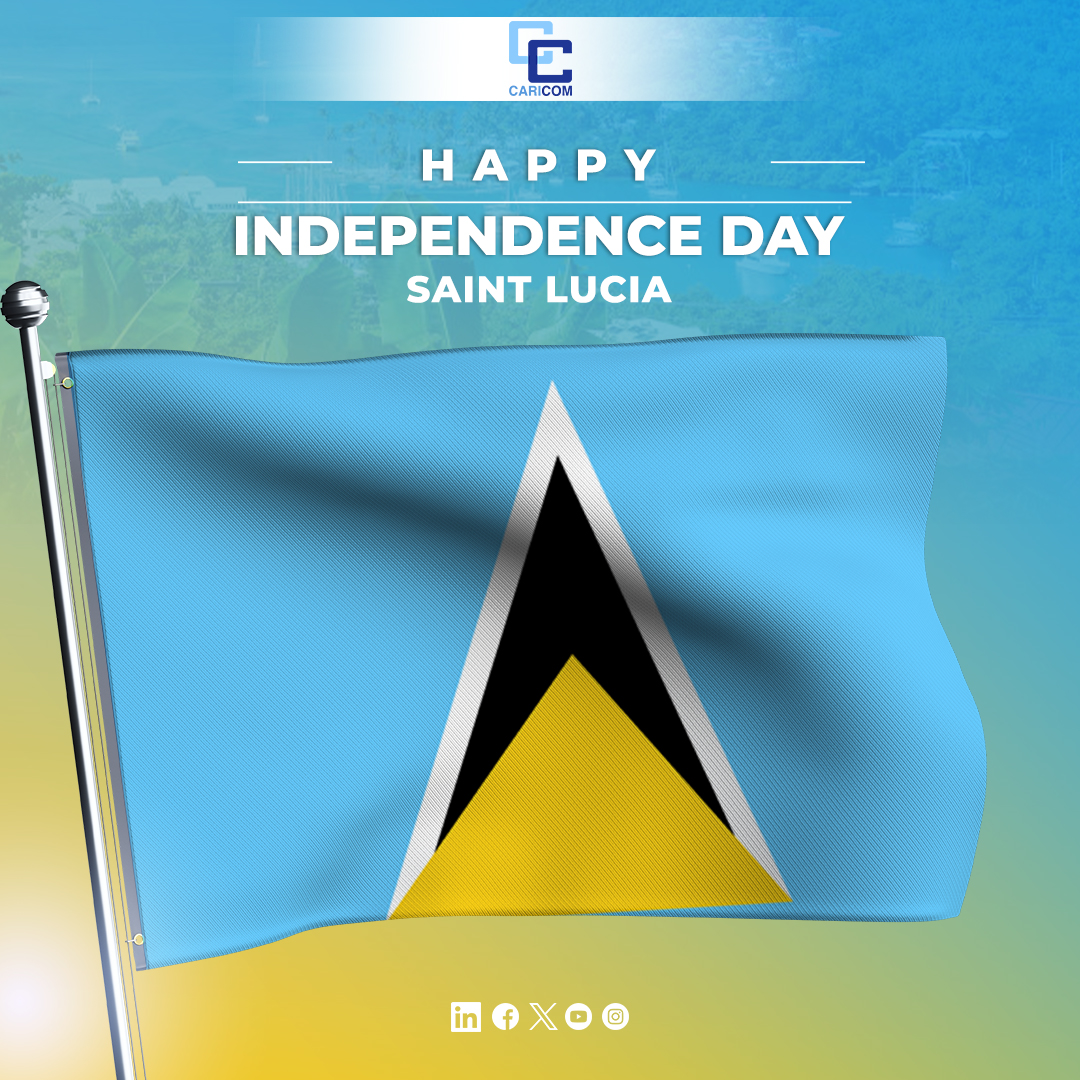 CARICOMorg's tweet photo. Happy Independence Day, Saint Lucia 🇱🇨 https://t.co/02pOIjkhvA