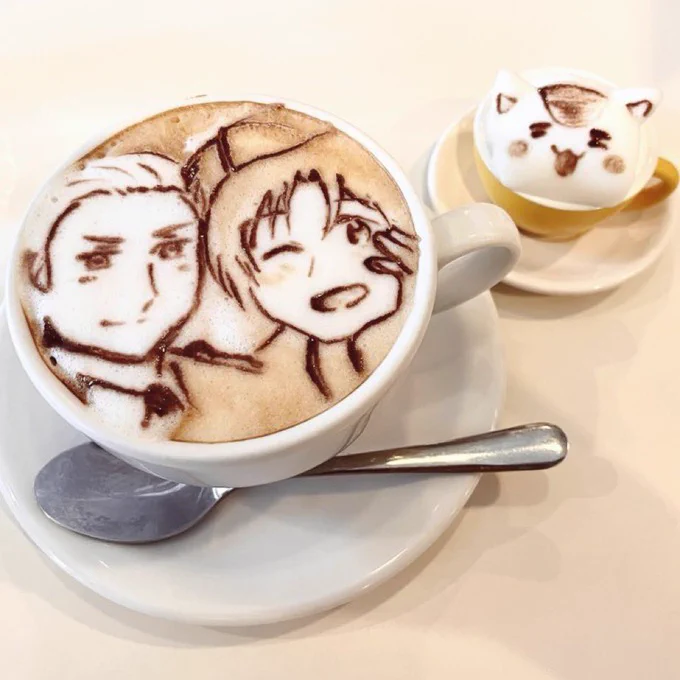 写真整頓してたら出てきた、どくいちゃんラテアート
