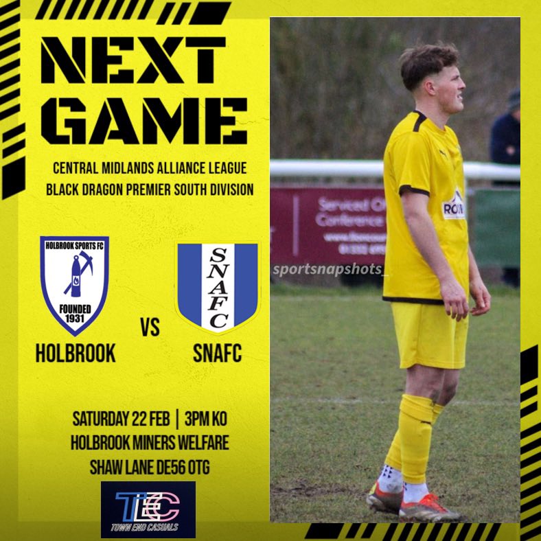 officialshiners's tweet photo. ⚽️MATCH DAY⚽️

Today we travel to inform @holbrooksports for another big &amp; important league game as we look to extend our lead at the top! 

Come &amp; support the lads! 💛🖤

#COYS #Shiners https://t.co/op26tVTbyx
