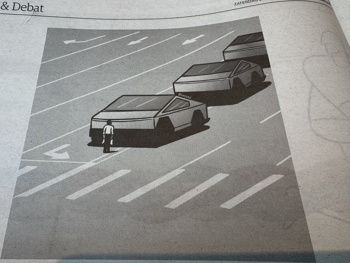 Sterke cartoon in NRC vanochtend.