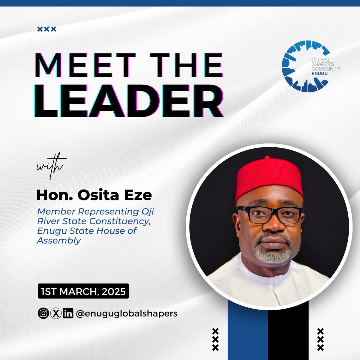 We are excited to announce our first MEET THE LEADER session of the Hub year, featuring the esteemed <a href="/teamositaeze/">Osita Eze</a> 🎉

This session will provide an opportunity to learn from his vast experience in political leadership.

Attendance is by invitation only‼️

#MeetTheLeader