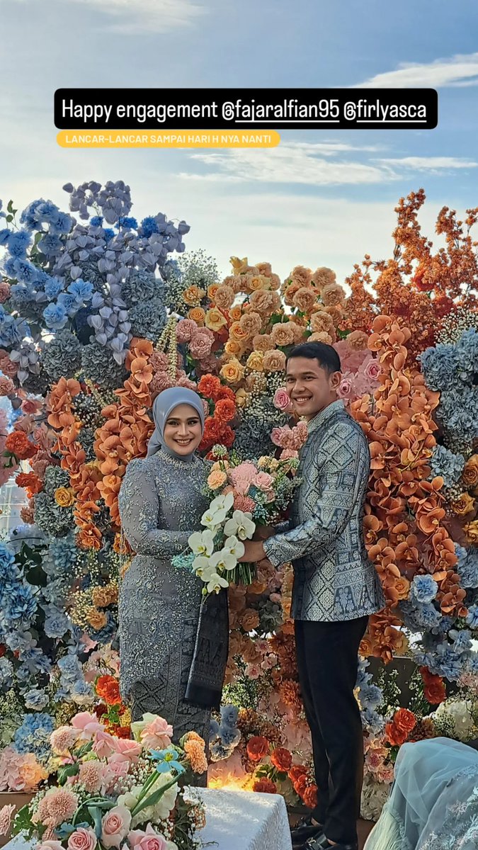 Destangreys's tweet photo. Selamat lur @FajarAlviaan dan Firly.

Lancar sampai hari H nya nanti. 😚 https://t.co/eatQTRzV6V