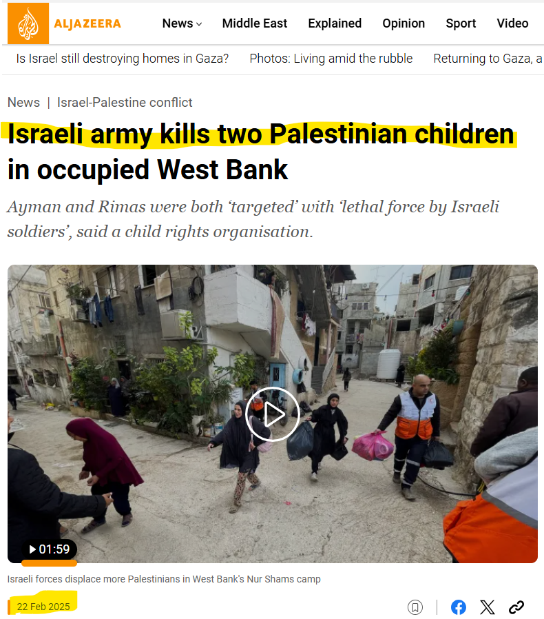 a____capo's tweet photo. Oggi #Israele ha ucciso 2 bambini palestinesi. Si chiamavano Ayman e Rimas, di 12 e 13 anni.
Questa notizia non compare su #Corriere e #Repubblica.
Perché i nostri giornali nascondono i bambini uccisi dall' esercito israeliano? https://t.co/wQOhhsudRN