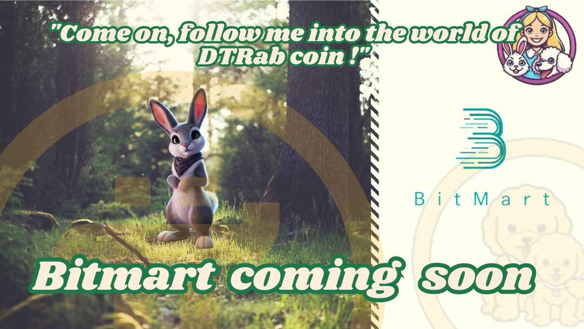 delifs_0925's tweet photo. @jbl015706212 @DTRabbitHole314 Go with #DTRab 
#DTRab will be listed on #BitMart https://t.co/k8tkum8JpZ