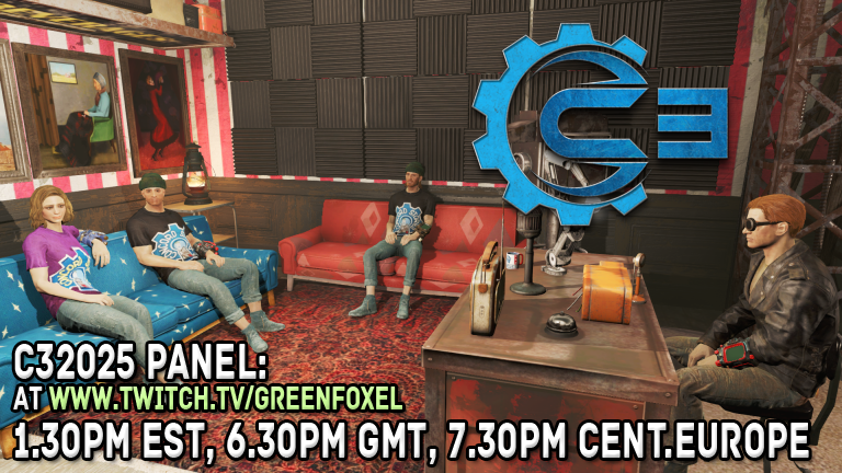 Today, we will present a pannel at C3 at twitch.tv/greenfoxel.

The time is 1.30PM for East Coast (USA), 6.30PM for UK and 7.30PM for European Central Time.

We will present a deep dev diary as well as presenting the mod progress.