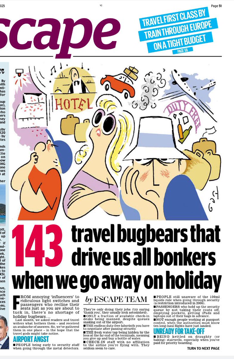 Me and the other regular contributors to Mail Travel have the chance for a good moan today