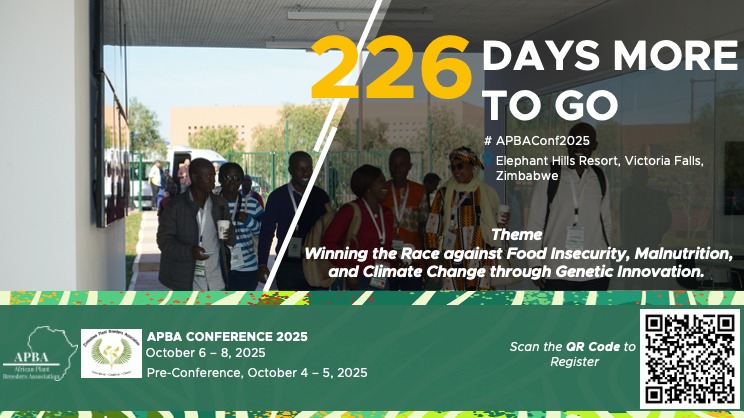 226 days more to the APBA Conference 2025 at the Elephant Hills Resort, Victoria Falls, Zimbabwe.

Don’t miss out on our Early Bird Offer! Register now to secure your spot at a discounted rate.

Visit  africanplantbreeders.org to register and learn more .

 #APBACONF2025