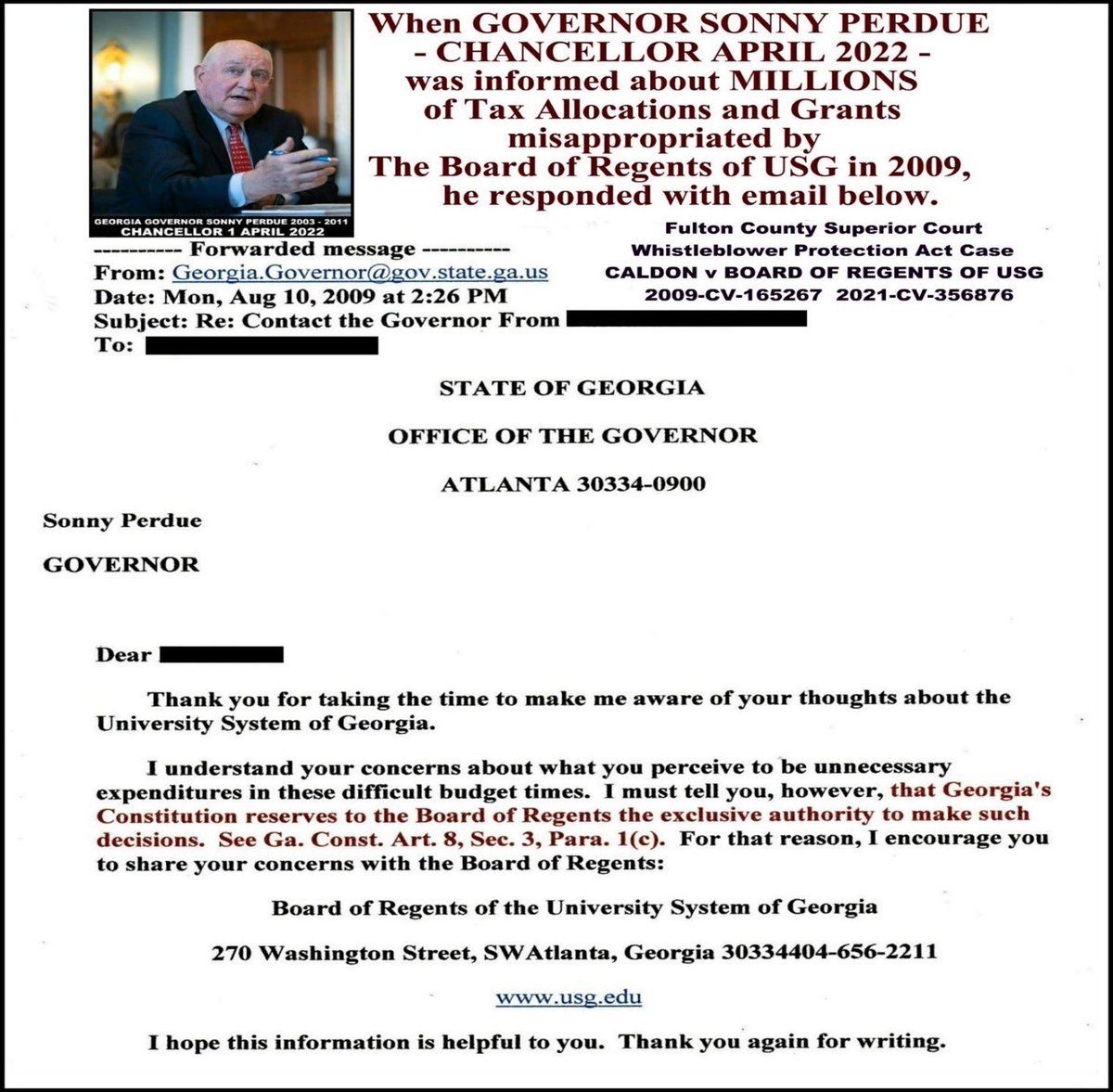 Please ask Lt. Gov. Burt Jones if he is adding The Regents  to DOGE Bill. Tucker Carlson stated: “There is nothing more corrupt than Higher Education.” Georgia is the most corrupt.🙏🏻🇺🇸★ 2025 Lt Gov Jones Meeting Request re The Board of Regents of USG
drive.google.com/file/d/14cRzaT…