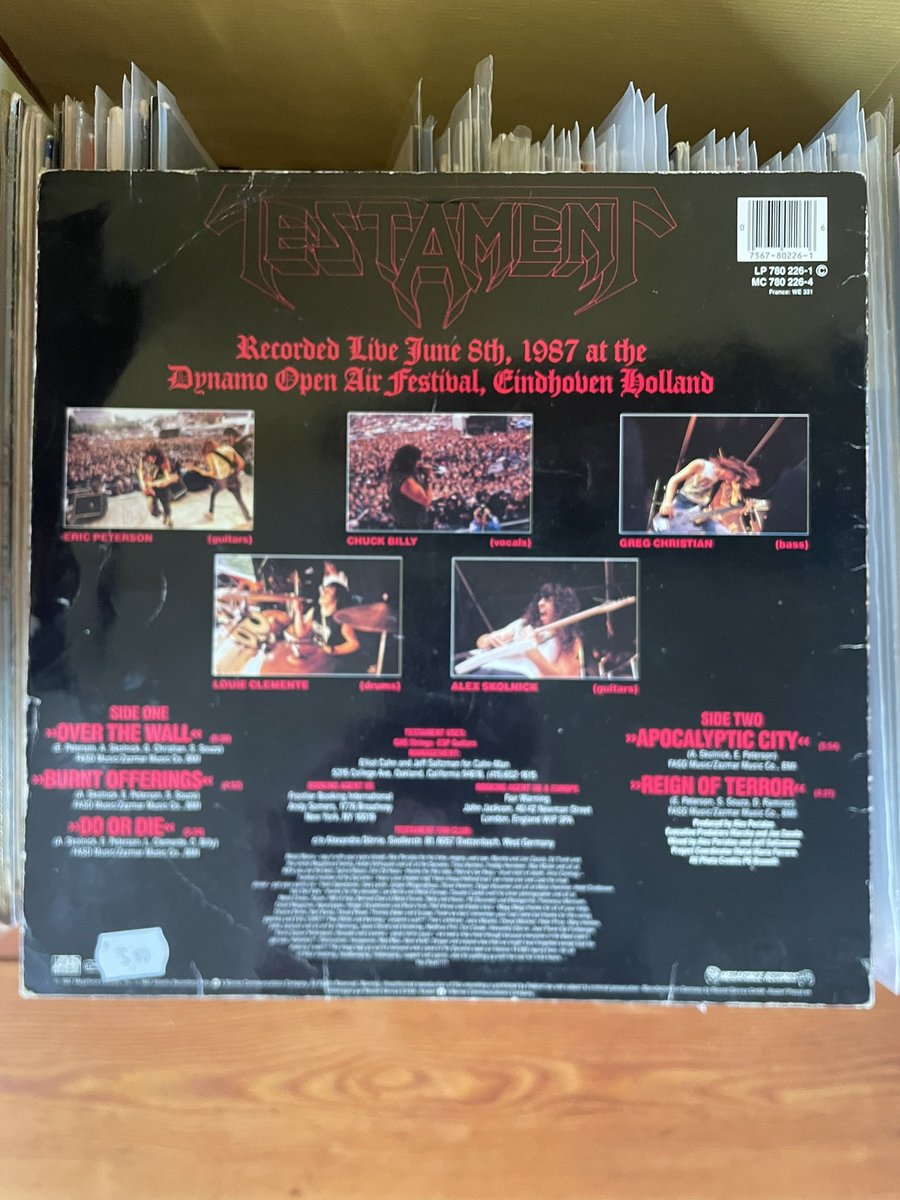 johan05024017's tweet photo. Naast alle lp’s die deze week weer zijn aangeschaft is dit toch wel een bijzondere….!! 🎸🤘

TESTAMENT..🤘

#Testament #LiveAtEindhoven #DynamoOpenAir #headbangersball #trashmetal #vinyl #vinylcollection https://t.co/yOmicm7JXU