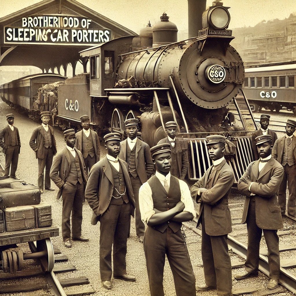 The railroad industry was vital to West Virginia's Black community in the early 20th century. African Americans held various roles from porters to brakemen on the C&amp;O Railway. The Brotherhood of Sleeping Car Porters was the first Black-led labor union chartered by the AFL.