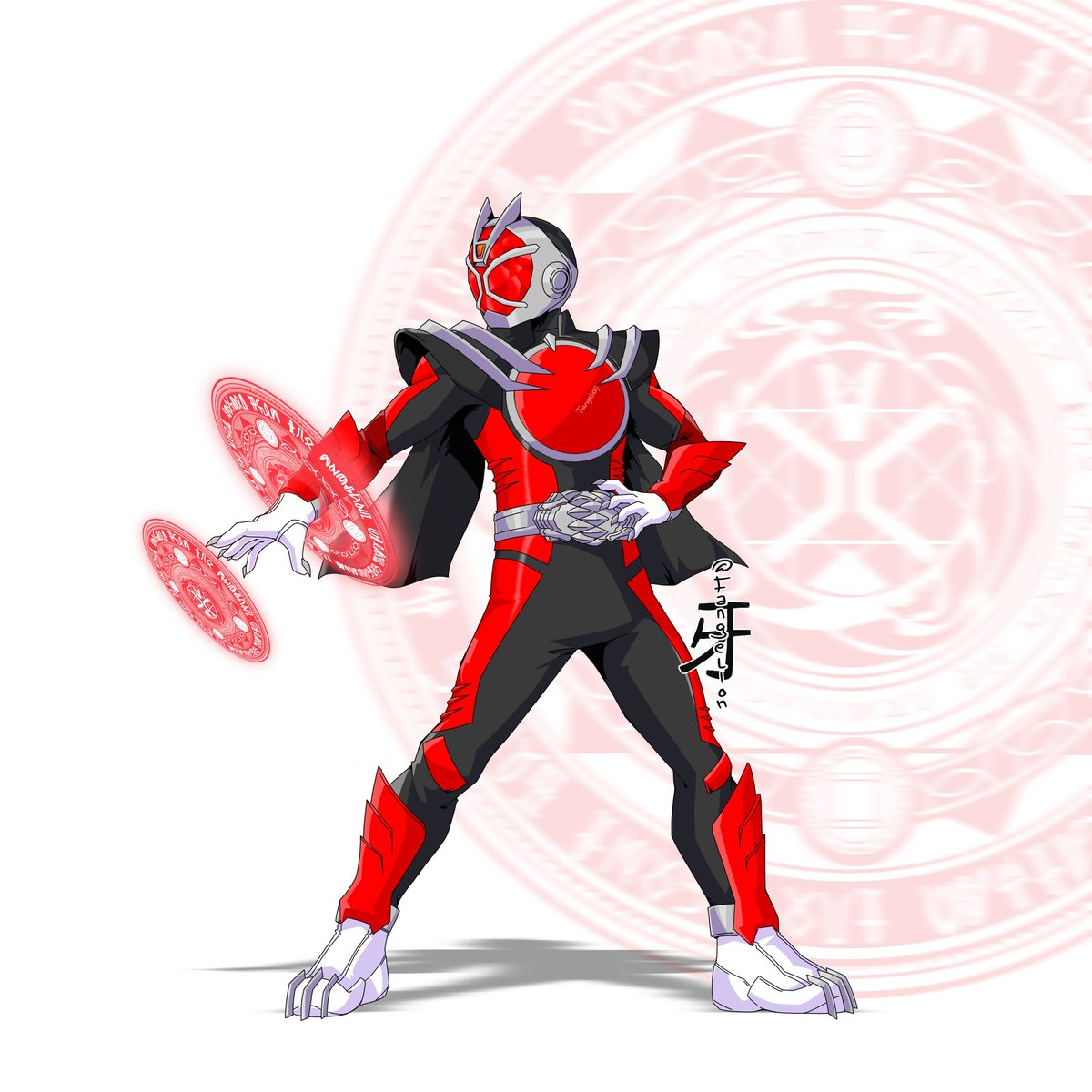 Fangelion's tweet photo. Kamen Rider Wizard X Gozyuger 

#Gozyuger 
#KamenRiderWizard
#no1sentaigozyuger 
#Fanarts https://t.co/HRS9ybqgoT