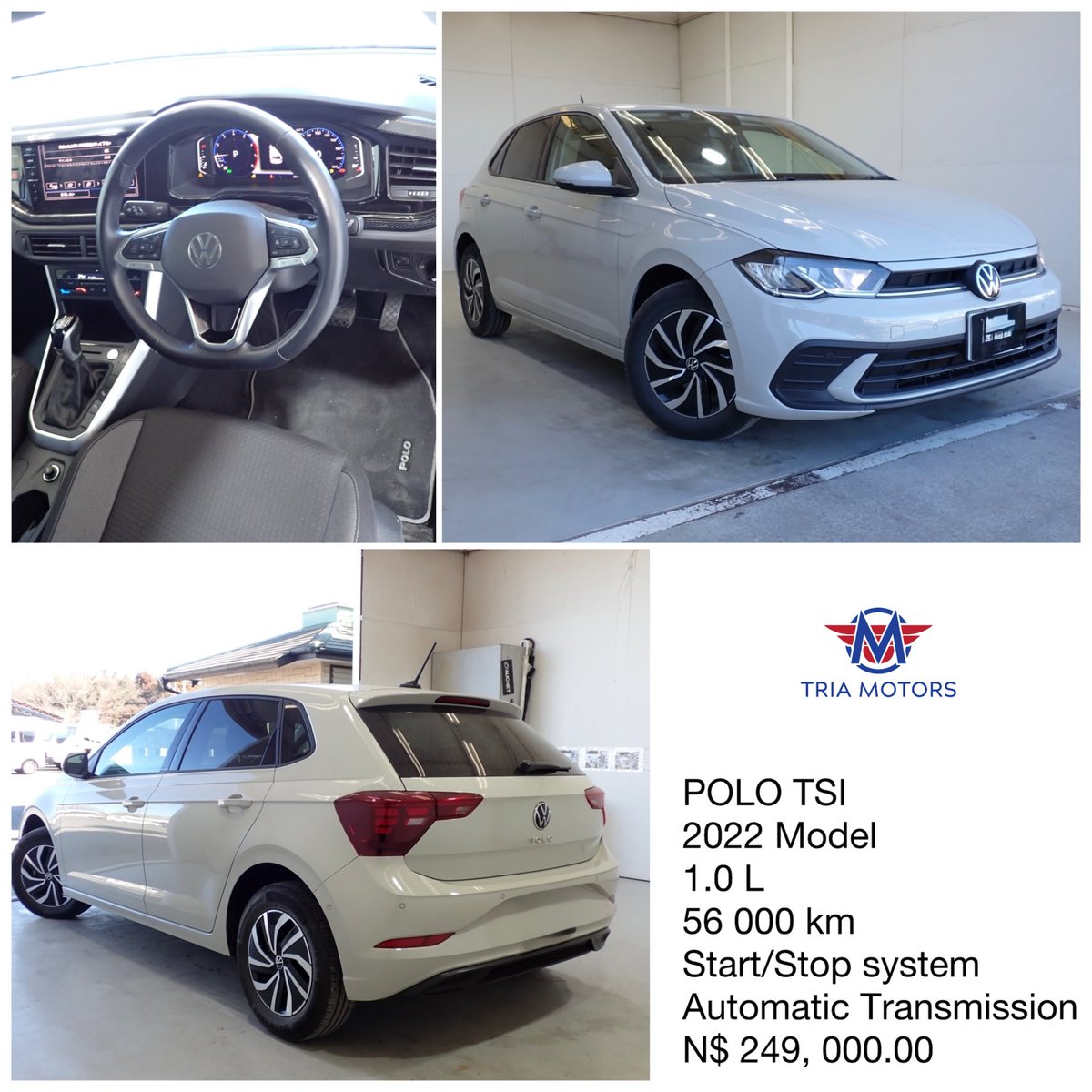 Tria_motors's tweet image. ✨ Drive in Style with the 2022 VW Polo TSI✨

✅ 2022 Model
✅ 1.0L Turbocharged Engine
✅ Automatic Transmission
✅ Only 56,000 km
✅ Start/Stop System for Fuel Efficiency

#VW #PoloTSI #ForSale #NamibiaCars #Affordable #Reliable #TriaMotors