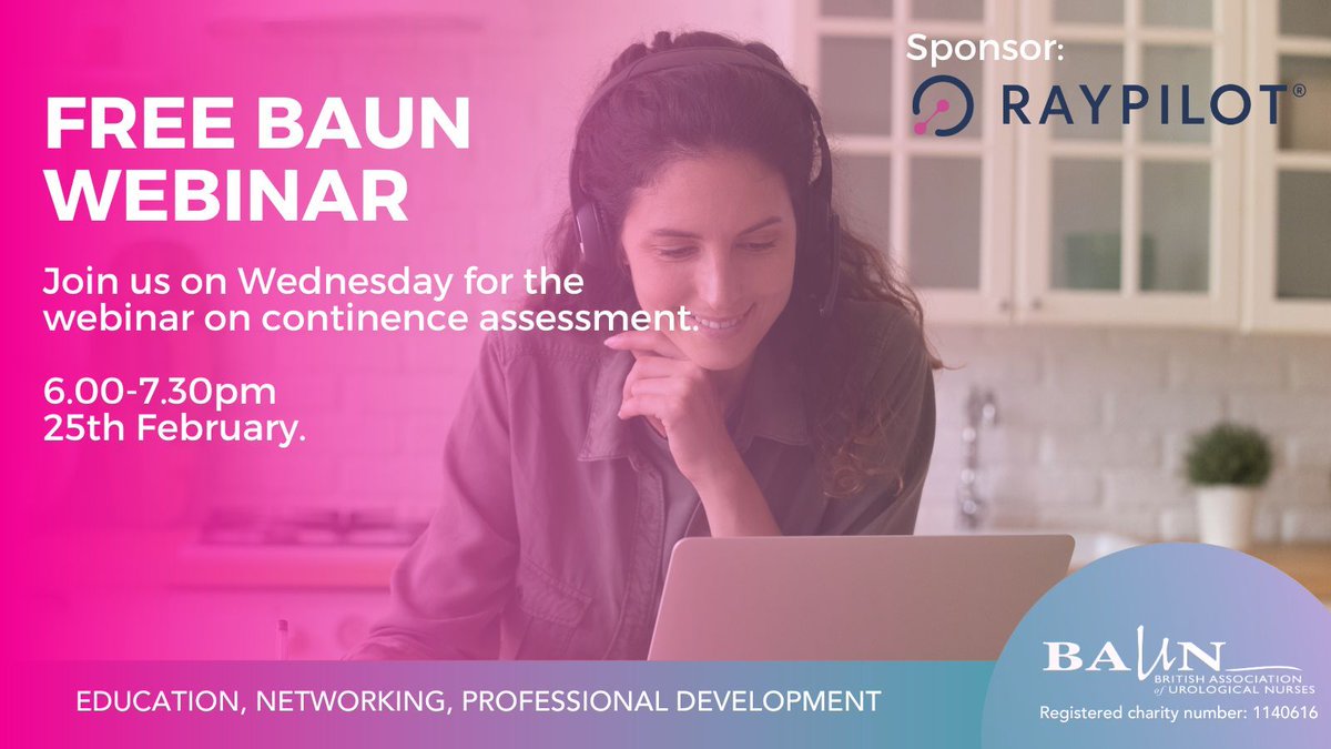Only a few days until our next webinar. 

The theme is continence assessments and takes place from 6-7.30pm on 26th February 2025. Find out more and register 👉 buff.ly/4hyWhoq 

#Urology #UrologyNurse